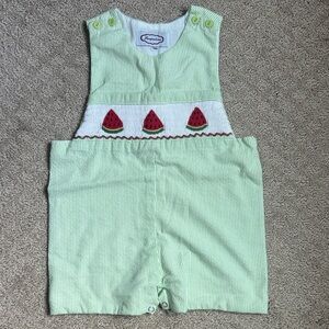 Jon Jon with smocked watermelons sz 18 mos
